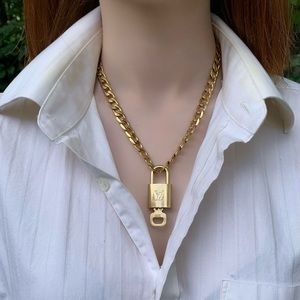 Repurposed LV Lock & Key Necklace